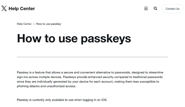 鄂州苹果维修店铺分享iOS用户如何通过通行密钥(Passkey)登录 